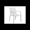 GROSFILLEX Fauteuil d'extérieur Blanc Glacier et Toile Blanche Sunset Hot