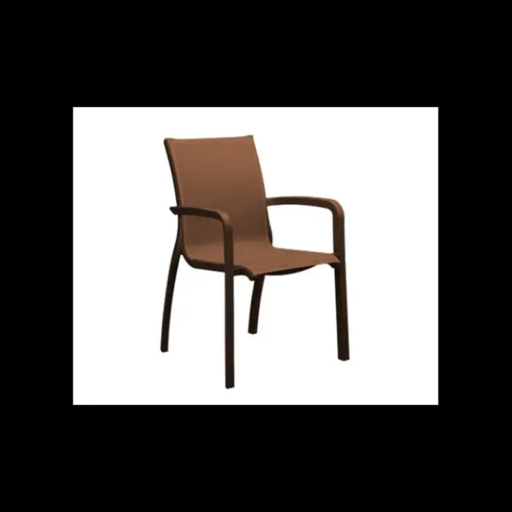 GROSFILLEX Fauteuil d'extérieur Bronze et Toile Cognac Sunset Hot