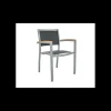 EZPELETA Fauteuil en Aluminium Laqué Monaco Anthracite New