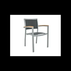 EZPELETA Fauteuil en Aluminium Laqué Monaco Anthracite New