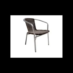 LYROSE Fauteuil Tressé Structure Aluminium Walis Moka Hot