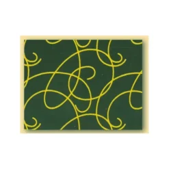 MALLARD FERRIERE Feuilles de transfert chocolat arabesques jaunes 34 x 26,5 cm (x10) New