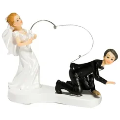 CUISINEADDICT Figurine Mariage A la Pêche 2 Modèles 14 cm Sale