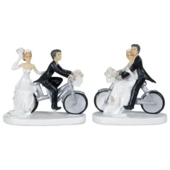 MALLARD FERRIERE Figurine Mariage Couple à Vélo 13 cm (x2) Discount