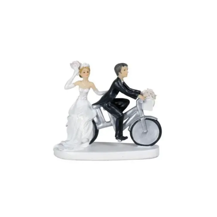 MALLARD FERRIERE Figurine Mariage Couple à Vélo 13 cm (x2) Discount
