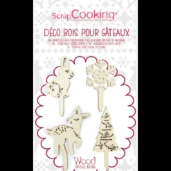 SCRAPCOOKING FIN DE SERIE Cake Topper Bois Forêt Enchantée (x4) Best