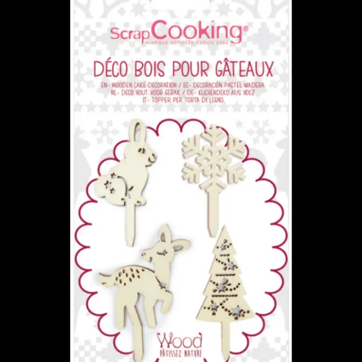SCRAPCOOKING FIN DE SERIE Cake Topper Bois Forêt Enchantée (x4) Best
