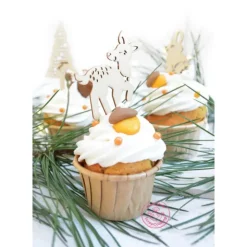 SCRAPCOOKING FIN DE SERIE Cake Topper Bois Forêt Enchantée (x4) Best