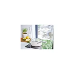 KITCHENAID FIN DE SERIE Casserole Émaillée 20cm Crème Clearance