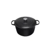 LE CREUSET FIN DE SERIE Cocotte en Fonte Haute 24 cm Noir Mat Discount