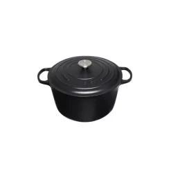LE CREUSET FIN DE SERIE Cocotte en Fonte Haute 24 cm Noir Mat Discount