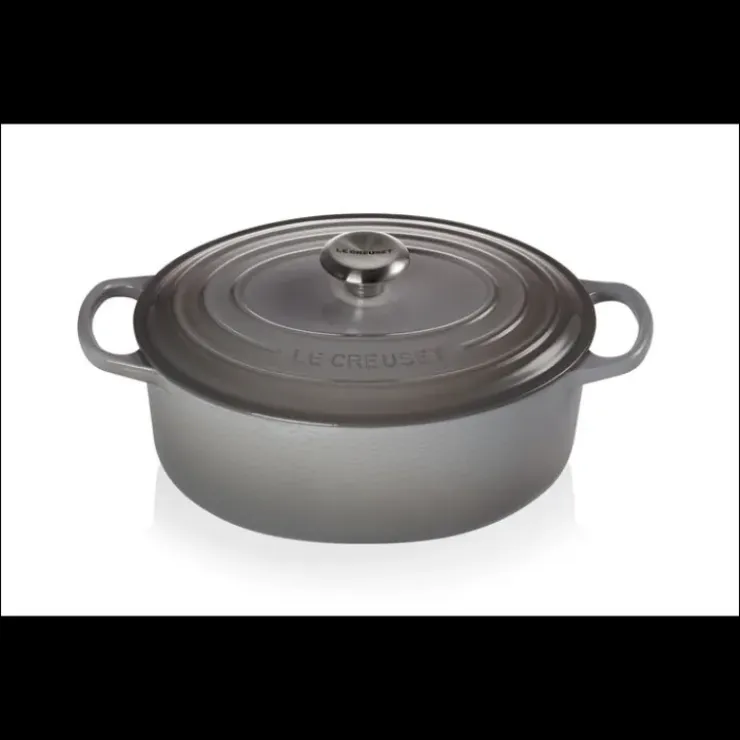 LE CREUSET FIN DE SERIE Cocotte en fonte Ovale 29 cm Mist Grey Signature Online
