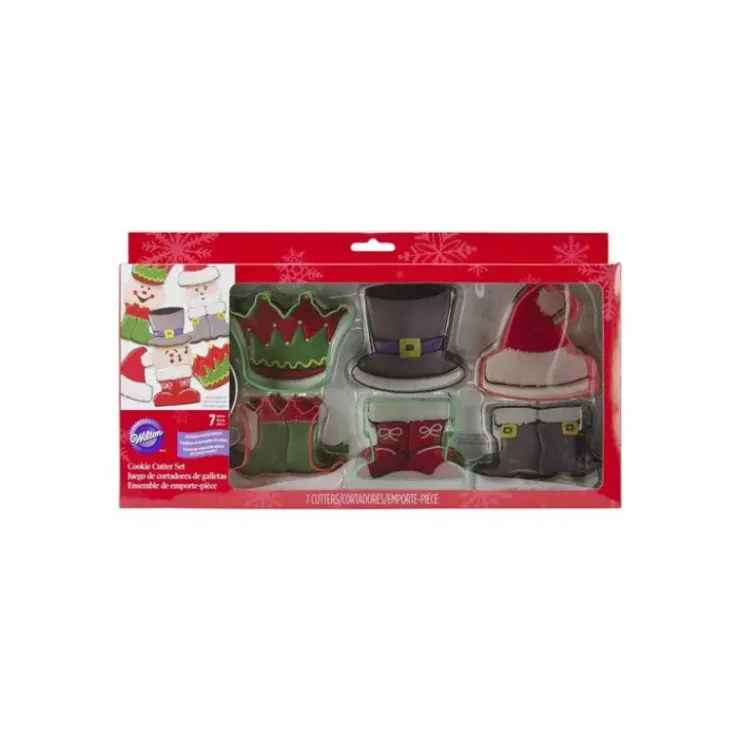 WILTON FIN DE SERIE Emporte-Pièce Inox Personnages Noël (x7) Hot
