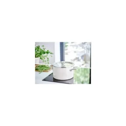 KITCHENAID FIN DE SERIE Faitout Émaillé 20cm Crème New