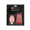 GATODECO FIN DE SERIE Lot de 10 Bougies et 1 Bougie Chiffre 0 Gatodéco Online