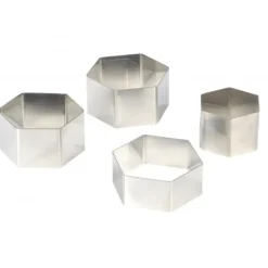 CUISINEADDICT FIN DE SERIE Nonnette Hexagonale Inox Ø 8 cm H3,5 cm Best