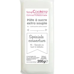 SCRAPCOOKING FIN DE SERIE Pâte à Sucre Blanche Spéciale Couverture 200g New