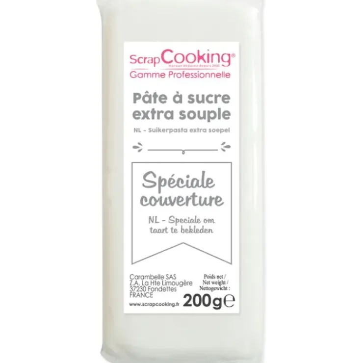 SCRAPCOOKING FIN DE SERIE Pâte à Sucre Blanche Spéciale Couverture 200g New
