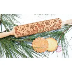 SCRAPCOOKING FIN DE SERIE Rouleau à Pâtisserie Motif Noël Forêt Enchantée 39 cm Best