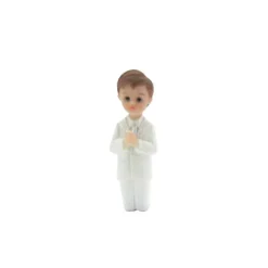 CUISINEADDICT FIN DE SERIE Sujet Communion Garçon en prière 8 cm