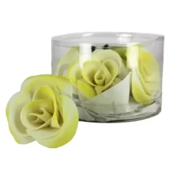 MALLARD FERRIERE Fleur en sucre Roses - nuancées Jaune Ø5 cm (x5) Mallard Ferrière Clearance