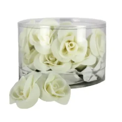 MALLARD FERRIERE Fleur en sucre Roses Blanches Ø 3,5 cm (x15) Mallard Ferrière New