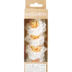 SCRAPCOOKING Fleurs Azyme Camélias Blancs (x4) Outlet