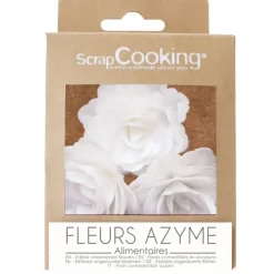 SCRAPCOOKING Fleurs Azyme Roses Royales Blanches (x3) Best
