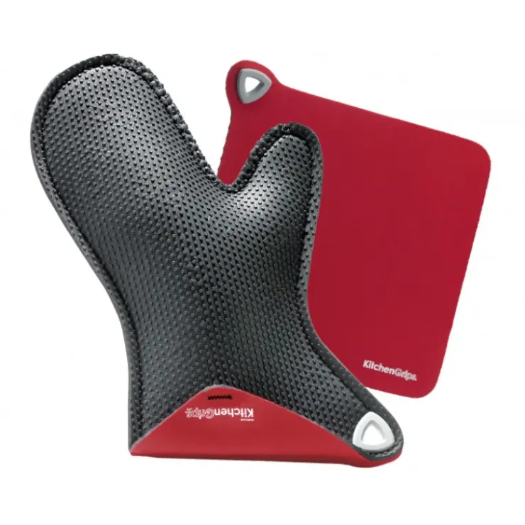 CUISINEADDICT Gant et Manique de Cuisine Néoprène Noir 28 cm Kitchen Grips Sale