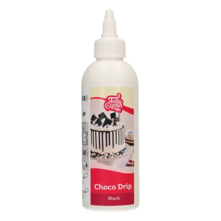 FUNCAKES Glaçage Choco Drip Noir 180 g Sale