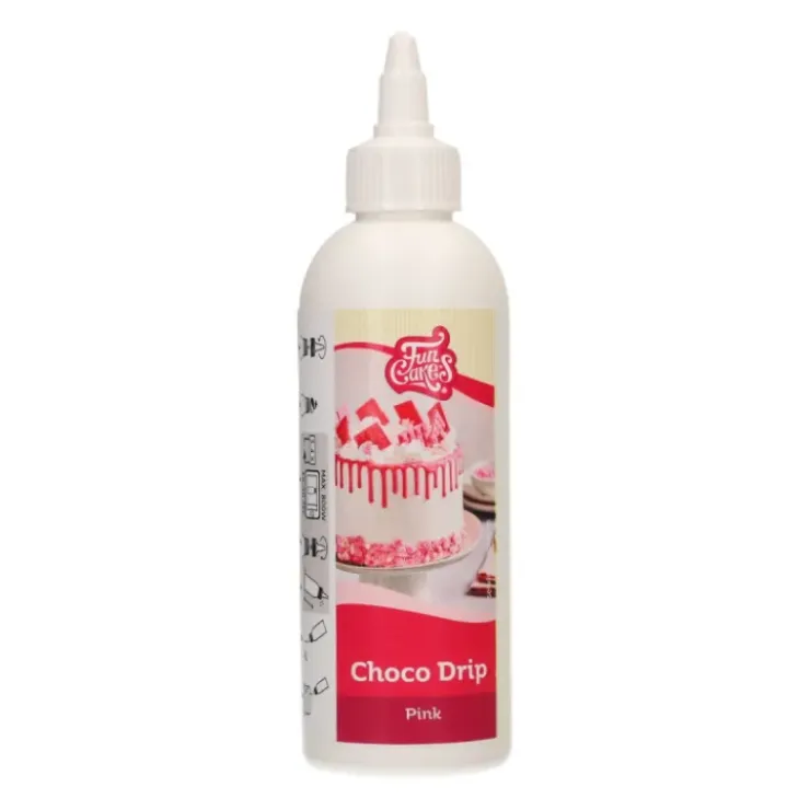FUNCAKES Glaçage Choco Drip Rose 180 g Hot