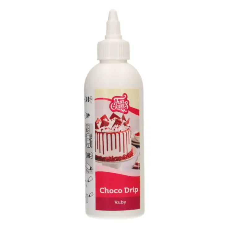 FUNCAKES Glaçage Choco Drip Rubis 180 g Clearance