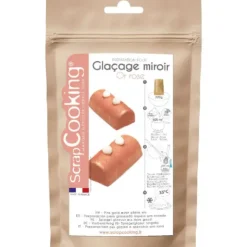 SCRAPCOOKING Glaçage Miroir Or Rose 220 g Hot