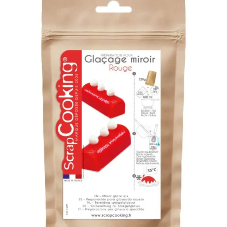 SCRAPCOOKING Glaçage Miroir Rouge 220 g New
