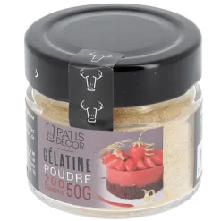 PATISDECOR Gélatine Bovine en Poudre 200 Blooms 50 g Patisdécor Best