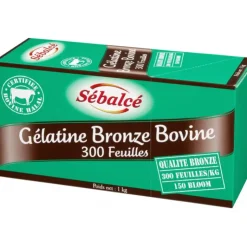 SEBALCE Gélatine en feuilles bronze bovine Halal x 300 Sale