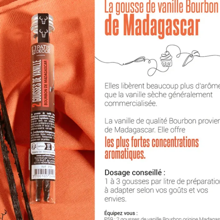 PATISDECOR Gousse de Vanille Bourbon Madagascar (x2) Patisdécor Online