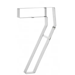 MALLARD FERRIERE Grand Emporte Pièce Inox Chiffre 7 32 x 19 cm