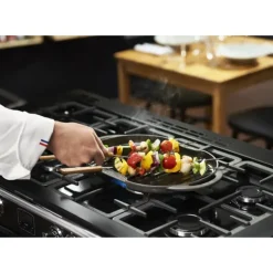 CHASSEUR Gril en Fonte ovale 44 x 20 cm Noir Mat Hot