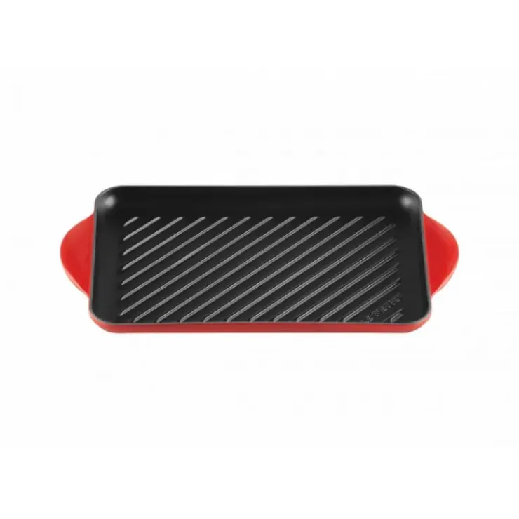 LE CREUSET Gril en Fonte Rectangulaire 32 cm Cerise Online