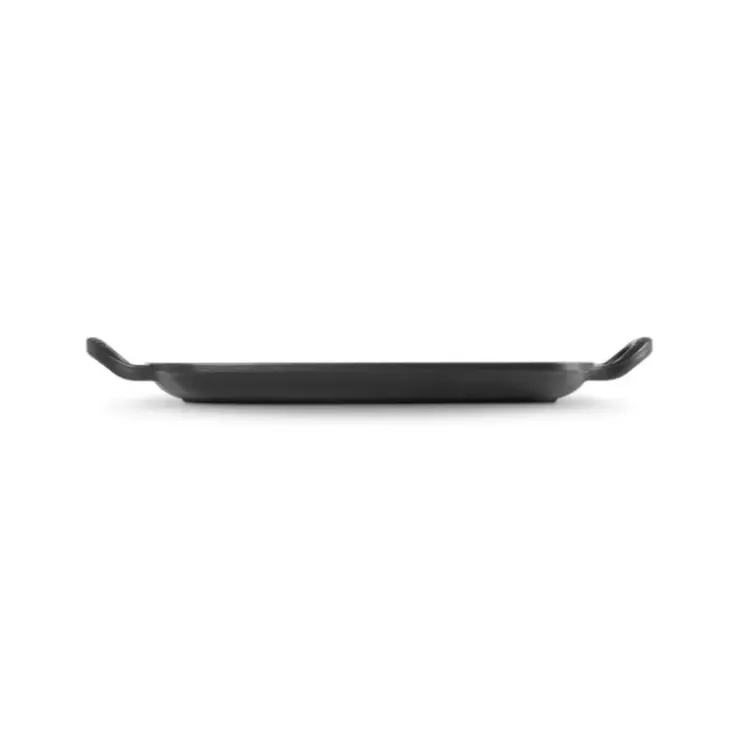 LE CREUSET Gril en Fonte Rectangulaire 30 cm Noir Mat Discount