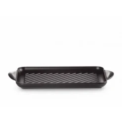 LE CREUSET Gril en Fonte Rectangulaire 32 cm Noir Mat Best