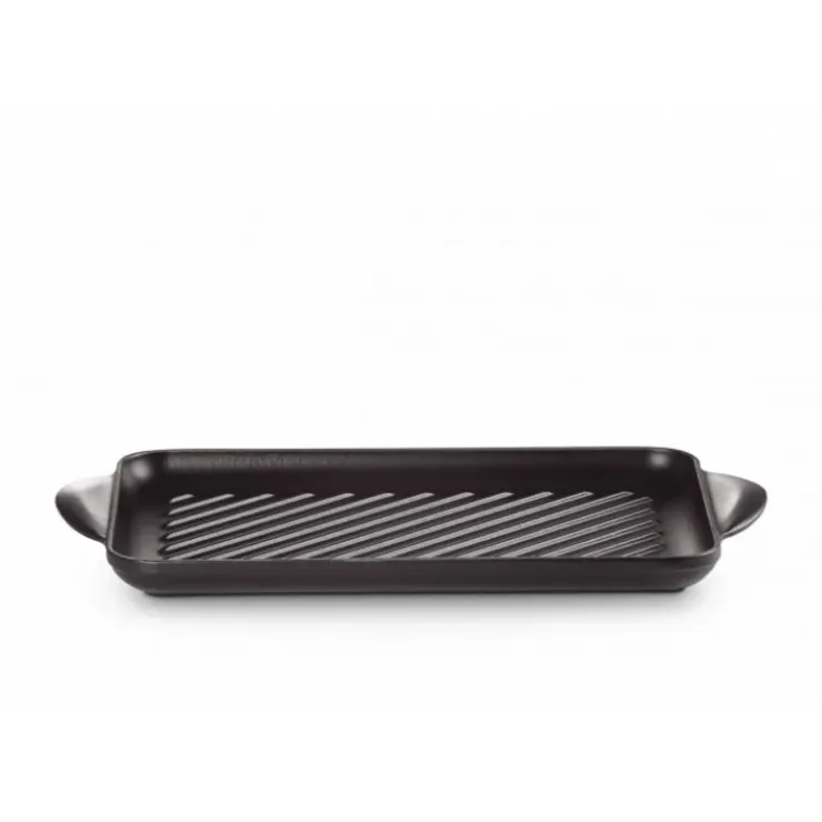 LE CREUSET Gril en Fonte Rectangulaire 32 cm Noir Mat Best