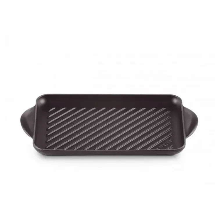 LE CREUSET Gril en Fonte Rectangulaire 32 cm Noir Mat Best