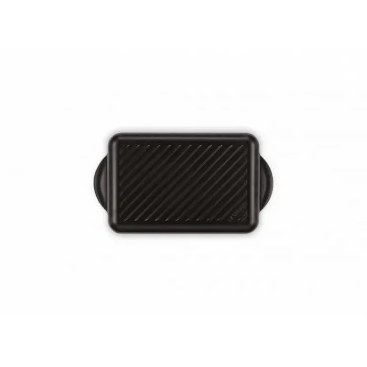 LE CREUSET Gril en Fonte Rectangulaire 32 cm Noir Mat Best