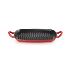LE CREUSET Gril en Fonte Rectangulaire 30 cm Cerise Clearance