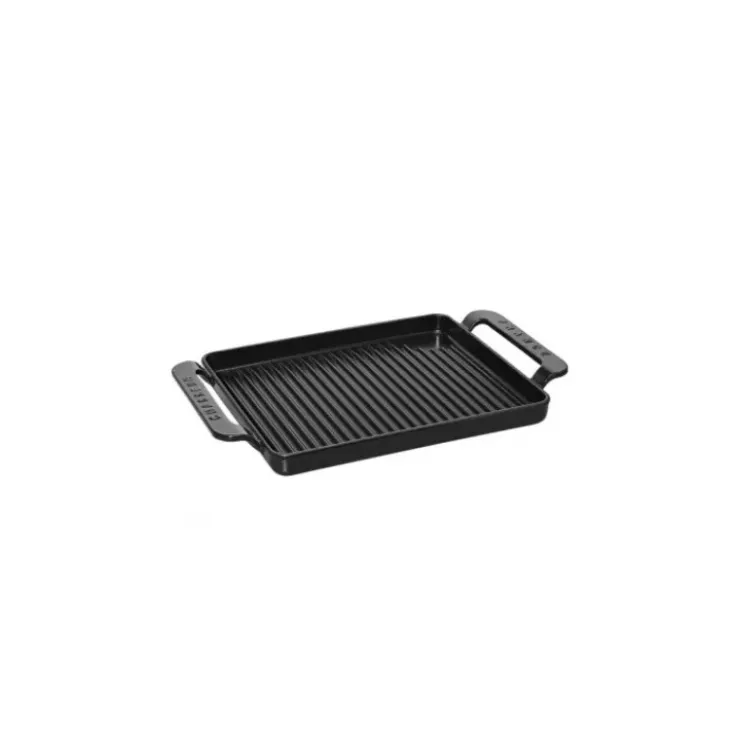 CHASSEUR Gril en Fonte rectangulaire 35 x 22 cm Noir Mat New
