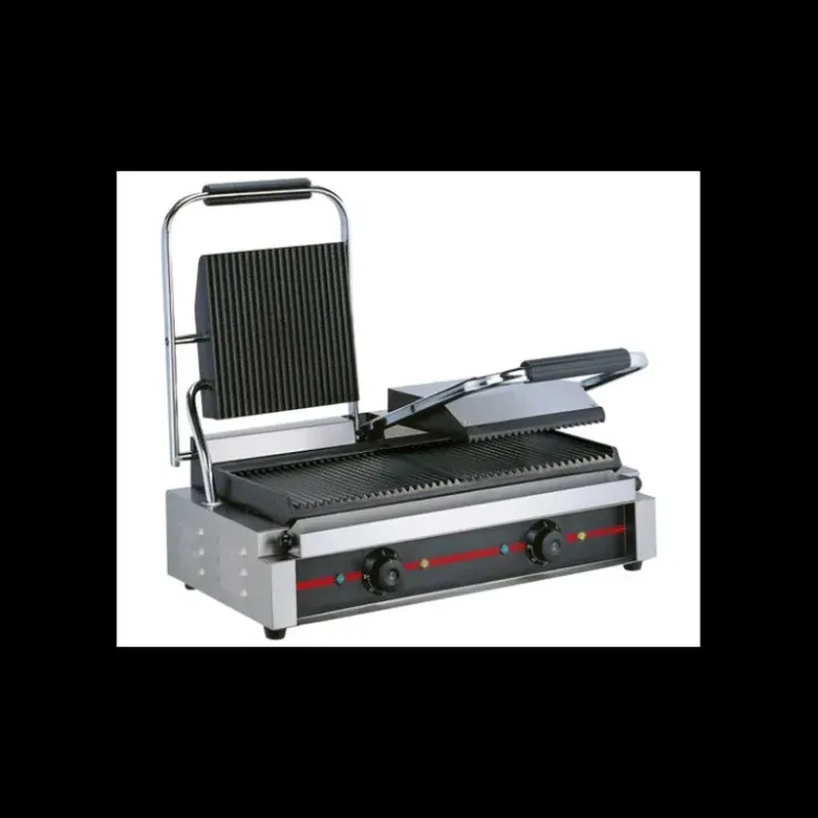 GAFIHC Grill Panini Rainuré Double 3,6 kW Hot