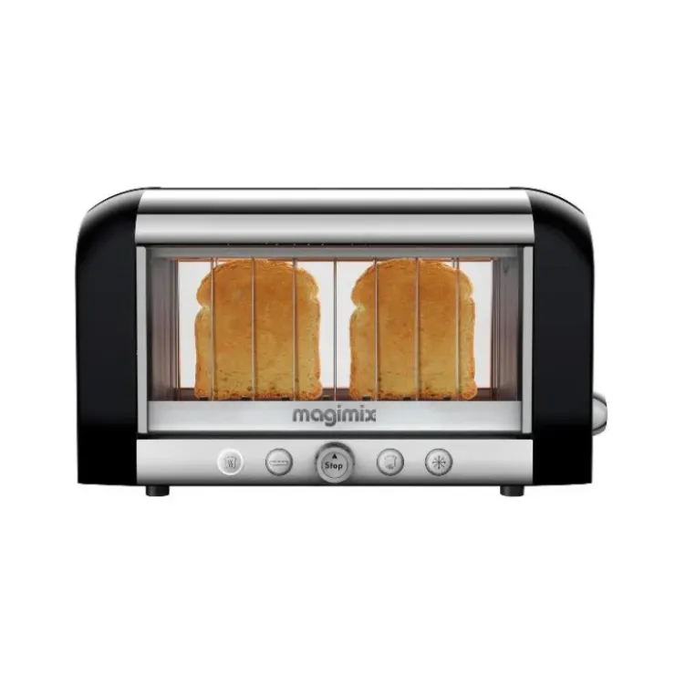 MAGIMIX Grille Pain Inox et Verre VISION Noir Outlet