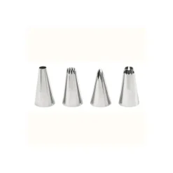 WILTON Kit 4 douilles pâtissières Bordures Inox Clearance